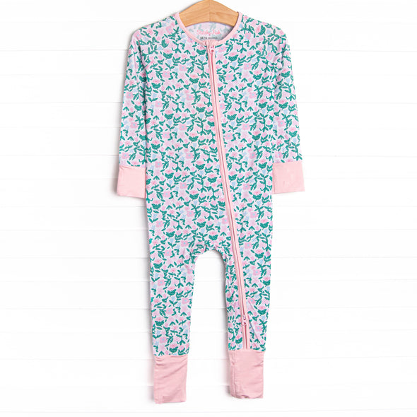 Patio Petals Bamboo Zippy Pajama, Green