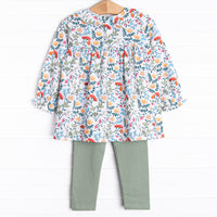 Emily Legging Set, Green Floral