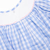 Farm Friends Smocked Bishop Dress, Blue