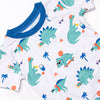 Summer Saurus Bamboo Pajama Short Set, Green