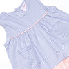 Elle Ruffle Short Set, Pink and Periwinkle Stripe