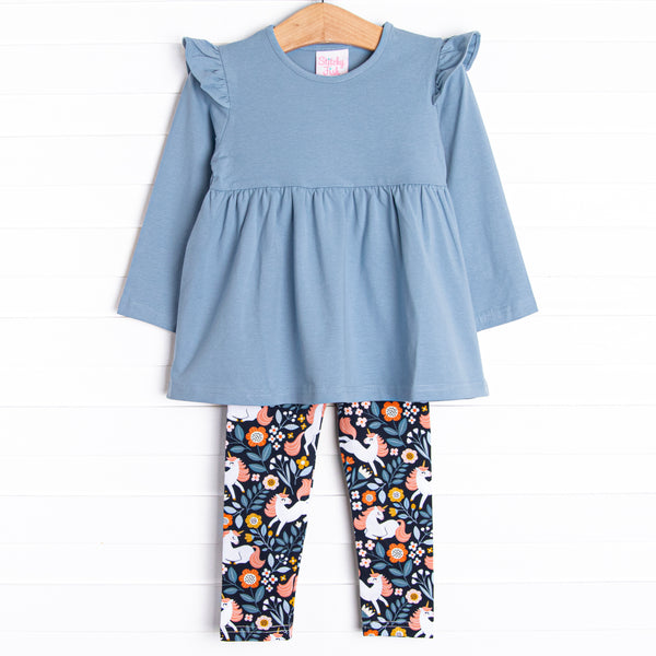 Unicorn Utopia Legging Set, Blue