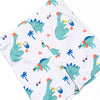 Summer Saurus Bamboo Pajama Short Set, Green