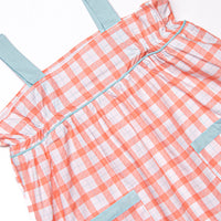 Park Plaid Dress, Red