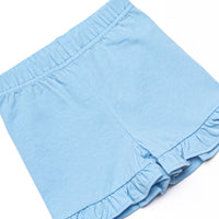 Jack-O'-Lantern Lady Applique Ruffle Short Set, Blue