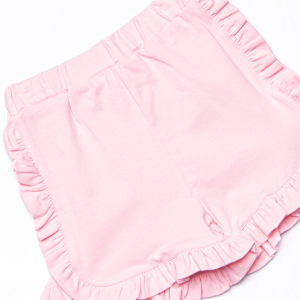 Tart Trio Embroidered Short Set, Blue Seersucker