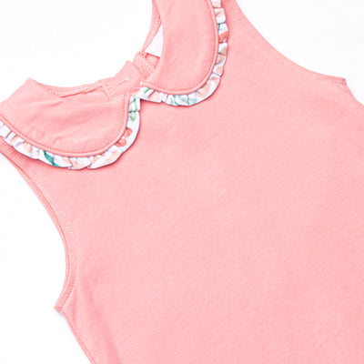 Vines in Venice Ruffle Short Set, Pink