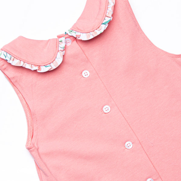 Vines in Venice Ruffle Short Set, Pink
