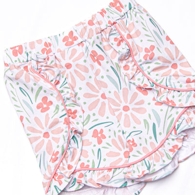 Vines in Venice Ruffle Short Set, Pink