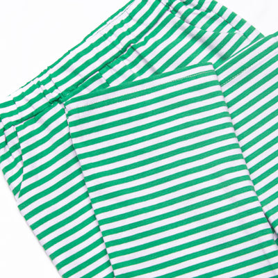 Levi Pant Set, Blue and Kelly Green Stripe