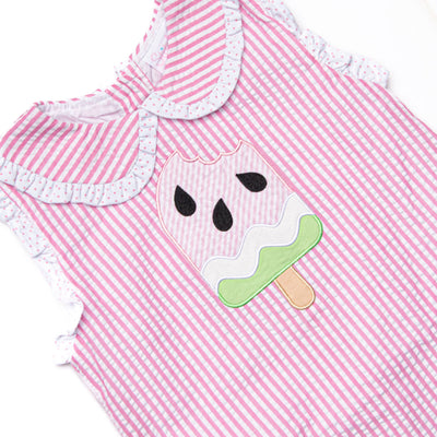 Sorbet Slice Applique Ruffle Short Set, Pink