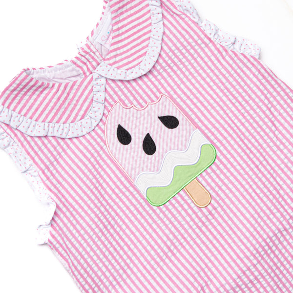 Sorbet Slice Applique Ruffle Short Set, Pink