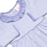 Zoe Diaper Set, Periwinkle Stripe