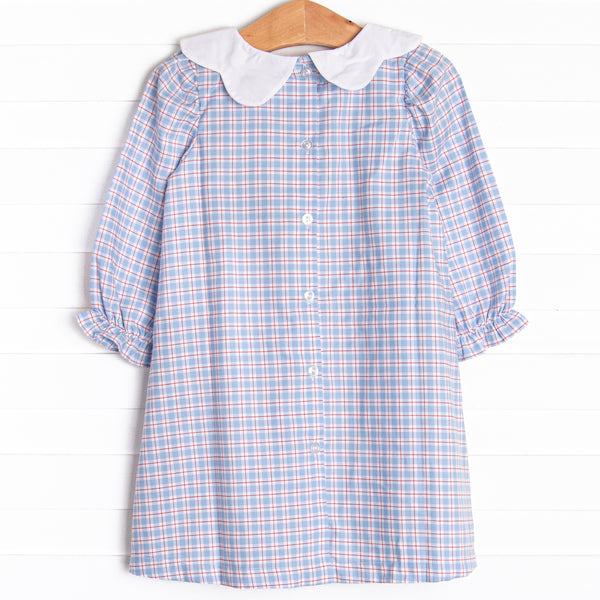 River Bib Dress, Blue