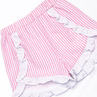 Sorbet Slice Applique Ruffle Short Set, Pink