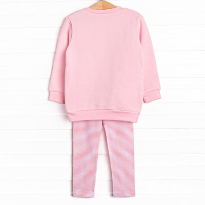 Cozy Carving Applique Legging Set, Pink