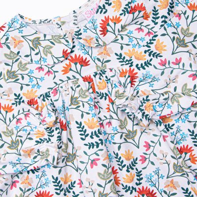 Emily Legging Set, Green Floral
