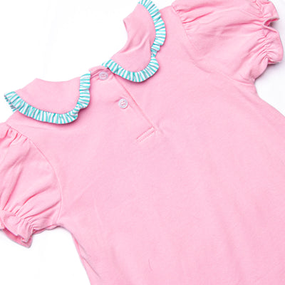 Tulip Trails Applique Dress, Pink