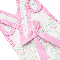 Growing Gingham Short Romper, Green