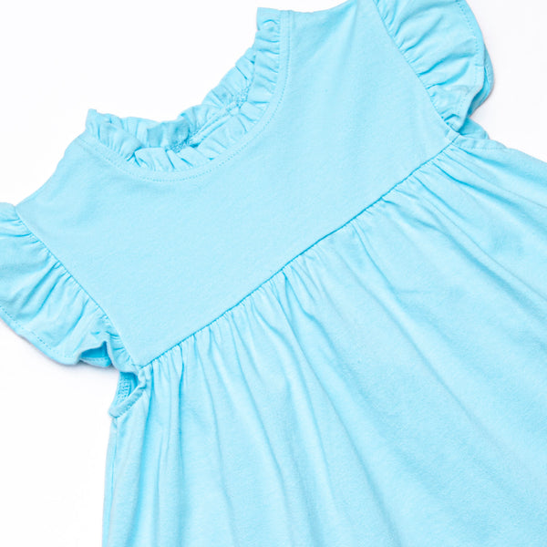 Grace Short Set, Aqua Stripe
