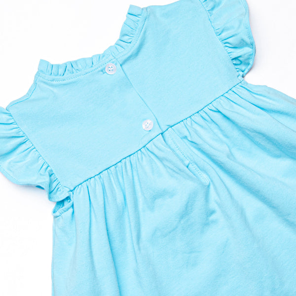 Grace Short Set, Aqua Stripe