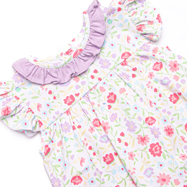 Floral Party Skirted Bubble, Purple