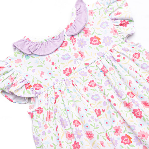 Floral Party Skirted Bubble, Purple