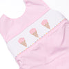 Ice Cream Party Smocked Ruffle Short Set, Pink