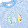 Lake Day Lures Applique Short Set, Blue