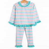 Jumping for Joy Ruffle Pant Set, Green