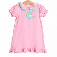 Tulip Trails Applique Dress, Pink