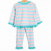 Jumping for Joy Ruffle Pant Set, Green