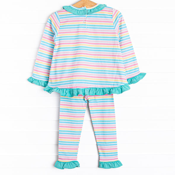 Jumping for Joy Ruffle Pant Set, Green
