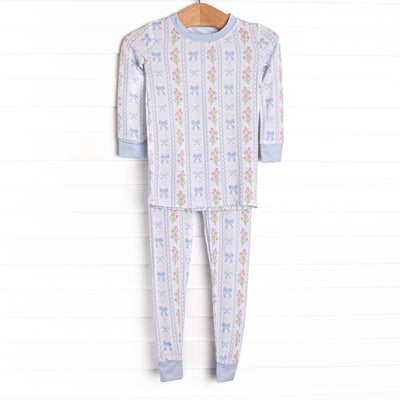 Delicate Details Bamboo Pajama Set, Blue