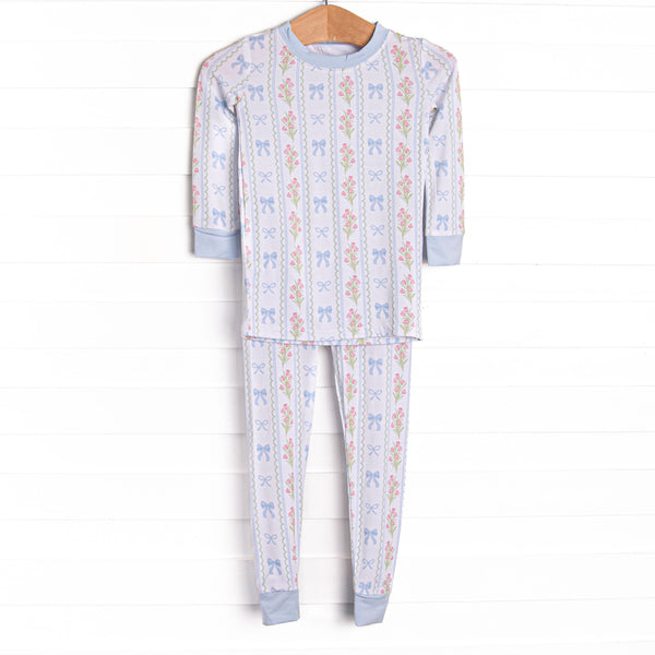 Delicate Details Bamboo Pajama Set, Blue
