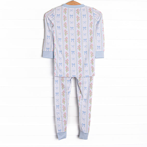 Delicate Details Bamboo Pajama Set, Blue