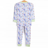 Frosty Friends Bamboo Pajama Set, Blue