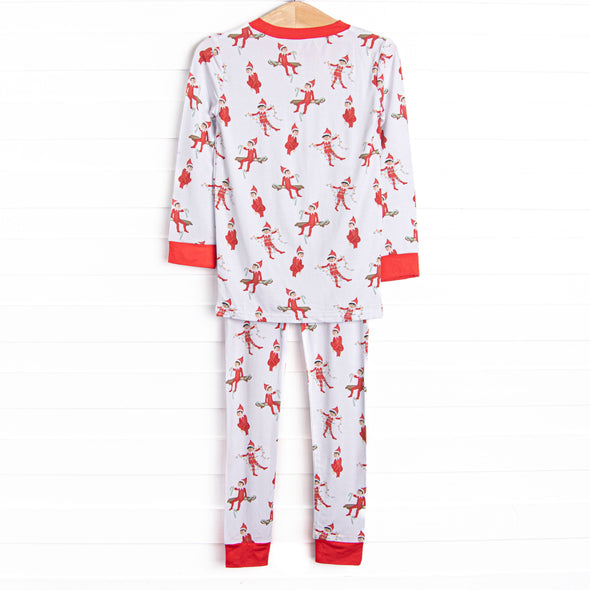Prank Time Pal Bamboo Pajama Set, Red