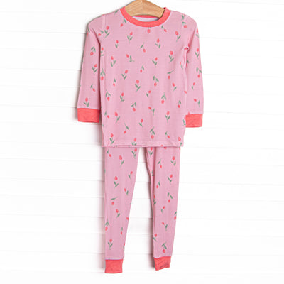 Recital Roses Bamboo Pajama Set, Pink