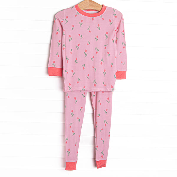 Recital Roses Bamboo Pajama Set, Pink