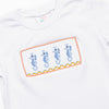 Seahorse Somersaults Smocked Short Set, Orange