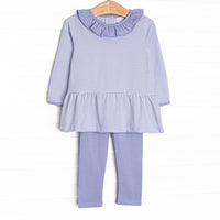 Nicole Legging Set, Periwinkle Stripe
