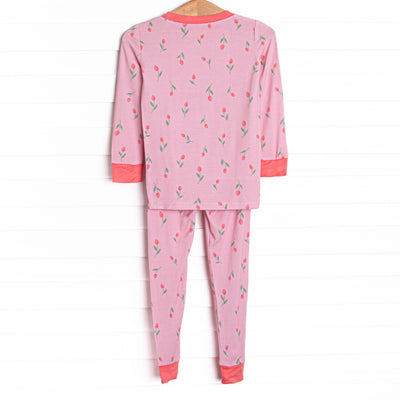 Recital Roses Bamboo Pajama Set, Pink