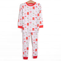 Letters to Santa Bamboo Pajama Set, Red
