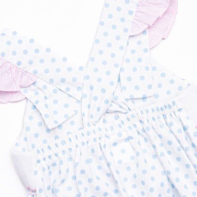 Seahorse Somersaults Smocked Dress, Blue