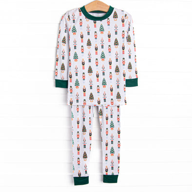 Toy Soldier Bamboo Pajama Set, Green