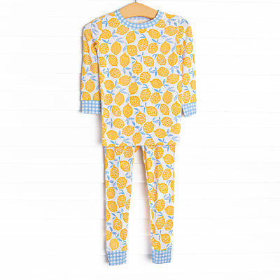 Lakeside Lemonade Bamboo Pajama Set, Yellow