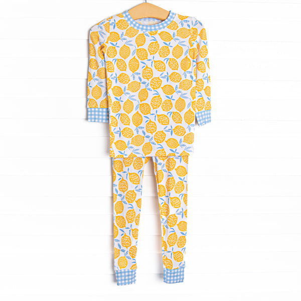 Lakeside Lemonade Bamboo Pajama Set, Yellow