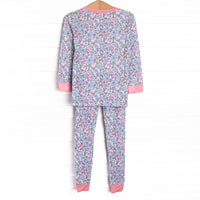 By the Bay Blooms Bamboo Pajama Set, Blue