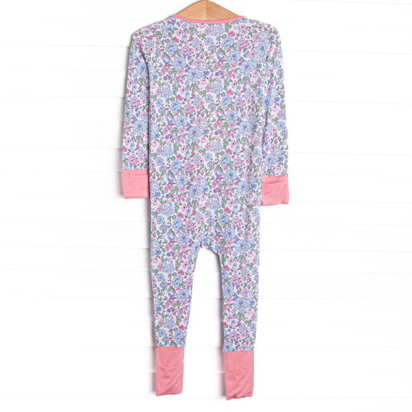 By the Bay Blooms Bamboo Zippy Pajama, Blue